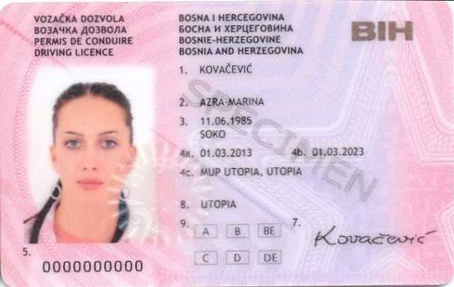 Patente di guida bosniaca - Vozačka dozvola